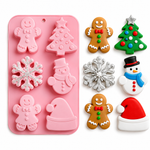 Molde de Silicone Natal Flocos Doces,Velas Resina e Sabonete