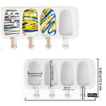 Forma De Silicone Picolé  Sorvete  4pcs