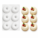 Forma Silicone Donut Espiral Mini Bolo Mousse Pudim Chocolate