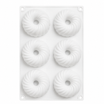 Forma Silicone Donut Espiral Mini Bolo Mousse Pudim Chocolate