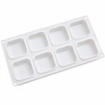 Forma de Silicone 8 cav Quadradas p/Mousse,  Bolo e Doces