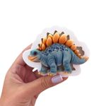  Kit Moldes de Silicone Dinossauro Estegossauro 7cm para Doce