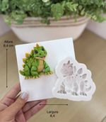 Molde De Silicone Estegossauro  Triceratops 6x8cm para Doces