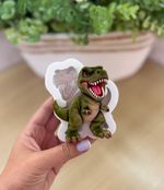 Molde De Silicone Dinossauro  Tiranossauro Rex 8x6cm p/Doces