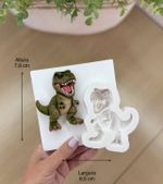 Molde De Silicone Dinossauro  Tiranossauro Rex 8x6cm p/Doces
