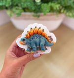  Kit Moldes de Silicone Dinossauro Estegossauro 7cm para Doce