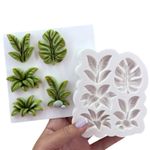 Molde de Silicone Folhas Safari Tropical para Decorar