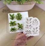 Molde de Silicone Folhas Safari Tropical para Decorar