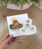 Molde de Silicone  Vulcao Dinossauro para Doces e Arte