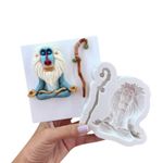 Molde de Silicone Rei Leão Rafik 8cm para Decorar