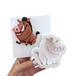 Molde de Silicone Rei Leão Pumba 8cm para Decorar