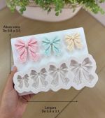 Molde de Silicone 4 Laços Com Renda para Decorar 