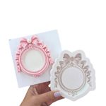 Molde de Silicone Moldura e Laço para Decorar 10cm