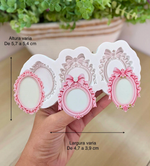 Molde de Silicone 3 Molduras com Laços 5.5cm para Decorar