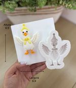 Molde de Silicon  Pato com Asas para Decorar 8cm p/ Decorar