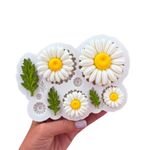 Molde de Silicone Flores Margaridas para Decorar Doces