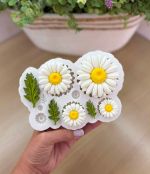 Molde de Silicone Flores Margaridas para Decorar Doces