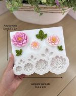 Molde de Silicone Flores Jardim para Decorar Doces