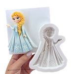Molde de Silicone Elsa Frozen para Decorar Doces 10cm