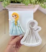Molde de Silicone Elsa Frozen para Decorar Doces 10cm