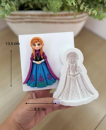 Molde de Silicone Ana Frozen para Decorar Doces 10cm