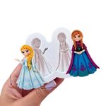 Molde de Silicone Ana e Elsa Frozen para Decorar Doces 5cm