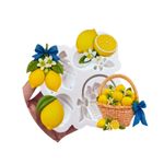 Molde de Silicone Frutas 3 Limão Siciliano 3D e Cesta p Doce