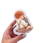 Molde de Silicone Menino Batizado de Costas 8cm para Decorar