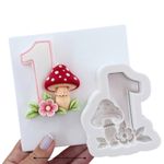 Molde de Silicone Cogumelo n1 Jardim Flores p Decorar 7.5cm
