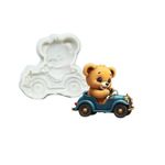 Molde de Silicone Urso Ursinho No Carro 7cm