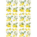 Folha 4 Papel de Arroz Limão Siciliano para Decorar Doces e Bolo