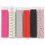 Kit Canudos de Papel Estampados Sortidos 50 Uni
