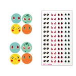 Olhos Comestiveis do Pokemon 48 Pares Papel Arroz Pequeno