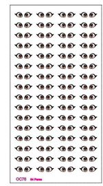 Olhos Comestiveis Papel Arroz Boneca Lua PP 64 Pares