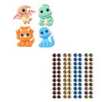 Olhos Comestiveis Dinossauro Baby Papel Arroz 44 Pares