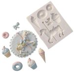 Molde De Silicone Carrossel Cupcake Sorvete Donut