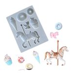 Molde De Silicone Carrossel Cupcake Sorvete Donut