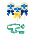  Cortador de Avião 3x4cm para Decorar Pirulitos e Doces