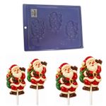 Forma Pirulito Papai Noel Simples Natal 6,5x 4cm