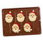 Forma Pirulito Papai Noel Simples Natal 6cm Chocolate