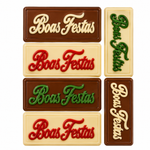 Forma De Acetato Boas Festas Natal Plaquinha 6x4cm