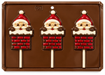 Forma Pirulito Papai Noel Na Chaminé Simples