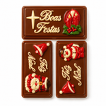 Forma De Acetato Boas Festas Feliz Natal Plaquinha 10x5cm