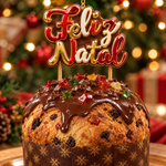 Forma Feliz Natal Para Topo de Bolo