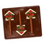 Forma Simples de Acetato Casinha para Natal 4cm