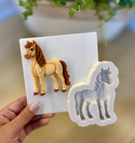 Molde de Silicone Cavalo da Fazendinha / Cowboy Realista