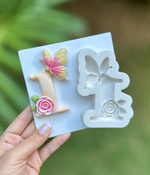  Molde de Silicone Números Borboleta Jardim Flores