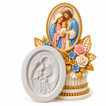Molde de Silicone Religião Sagrada Familia  9cm