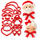 Kit Cortadores Natal - Papai e Mamãe Noel 5cm