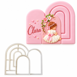 Cortador  Moldura Arco Ires para Doces 9cm
